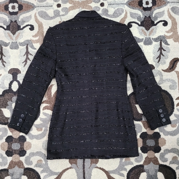 Virani White Label Black Stripped Blazer Classic - Picture 8 of 8